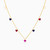 LIN254 - Heart Colored Stones Chain Necklace in 18K Gold - 111404180049-3.jpg