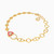 LGB300 - Heart Rose Stone & Enamel Coated Chain Bracelet in 18K Gold - 21010650352-2.jpg