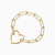 WB49 - Heart Gold Plated Chain Bracelet - 92192418-2.jpg