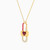 LIN947 - Lock Red Stone & Enamel Coated Necklace in 18K Gold - 111404130383-2.jpg