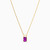 LIN946 - Lock Purple Stone Necklace in 18K Gold - 111404130381-3.jpg