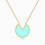 LIN707 - Circle Enamel Coated Necklace in 18K Gold - 111405150287 - 1.jpg
