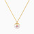 LIN884 - Circle Pearl & Colored Stones Necklace in 18K Gold - 111406180057-1.jpg
