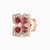 LDE734 - Clover Diamond & Red Stone Stud Earrings in 18K Gold - TER9001928-RB-4.jpg