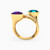 LGR334 - Oval Colored Stones Two headed Ring in 18K Gold - 21002111345-3.jpg