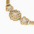 LGB116 - Flower Cubic Zirconia Chain Bracelet in 21K Gold - 22010110431-3.jpg