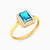LGS438 - Rectangular Colored Stones Full Set in 18K Gold (4 Pieces) - 21001790781-4.jpg