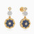 LDE797 - Star Blue Stone & Diamond Drop Earrings In 18K Gold - AJNE2825-1.jpg