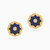 LDE794 - Star Blue Stone & Diamond Stud Earrings In 18K Gold - SAE05689-3.jpg