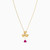 MLN874 - Flower Diamonds & Rose Stone Necklace in 18K Gold - 21046110933 - 3.jpg