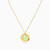MLN922 - Circle Green Stones Necklace in 18K Gold - 21046110940-3.jpg