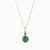 MLN650 - Circle Green Stones Necklace in 18K Gold - 21046110719-2.jpg