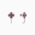 LDE832 - Flower Red Stone & Diamond Earrings in 18K Gold - KE108073RB-1.jpg