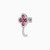 LDE832 - Flower Red Stone & Diamond Earrings in 18K Gold - KE108073RB-4.jpg