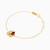 MLB267 - Flower Diamonds & Red Stone Chain Bracelet in 18K Gold - 21047110214 - 2.jpg