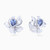 WE282 - Flower Blue Stone Sterling Silver Stud Earrings - SE13312A-1.jpg