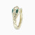 WE273 - Snake Green Stone Gold Plated Hoop Earrings - BEE0017A-4.jpg