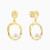 WE268 - Irregular Circle Pearl Gold Plated Drop Earrings - GE14864A-1.jpg