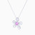 WN315 - Flower Purple Stone Sterling Silver Necklace - SP13313A-3.jpg
