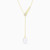 WN311 - Snake Cubic Zirconia & Pearl Lariat Necklace in Yellow Gold Plating - GN01643A-3.jpg