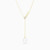 WN311 - Snake Cubic Zirconia & Pearl Lariat Necklace in Yellow Gold Plating - GN01643A-4.jpg