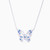 WN298 - Butterfly Colored Stones Sterling Silver Necklace - GN14865A-3.jpg