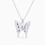 WN318 - Butterfly Pearl  Sterling Silver Necklace - SN08069A-3.jpg