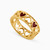 WR123 - Heart Red Stone Gold Plated Band Ring - 293202052-2.jpg
