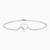 WB255 - Heart Cubic Zirconia Sterling Silver Chain Bracelet - 87132018-1 .jpg