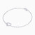 WB255 - Heart Cubic Zirconia Sterling Silver Chain Bracelet - 87132018-2 .jpg