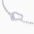WB255 - Heart Cubic Zirconia Sterling Silver Chain Bracelet - 87132018-3 .jpg