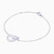 WB254 - Two Hearts Sterling Silver Chain Bracelet - 72134718-2 .jpg