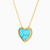 LIN200 - Heart Colored Stones Necklace in 18K Gold - 111405150212-2.jpg