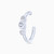 WE299 - Cubic Zirconia Ear Cuff Earrings In Sterling Silver - 1590810-1 .jpg