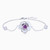 WB256 - Flower Purple Stone Chain Bracelet In Sterling Silver - SB20888A-1.jpg