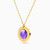 MLN923 - Circle Purple Stone Necklace In 18K Gold - 21046110939-2.jpg