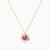 MLN923 - Circle Purple Stone Necklace in 18K Gold - 21046110939-3.jpg