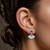 LDE872 - Fan Shaped Blue Stones & Diamond Drop Earrings In 18K Gold - SAE06095-2.jpg