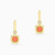 WE324 - Square Orange Stone & Lab Grown Diamonds Gold Plated Drop Earrings - MSE00864-3.jpg