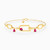 MLB822 - Row of Paperclip Dropped Red Stones Chain Bracelet in 18K Gold - 21047110331-1.jpg