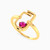 MLR883 - Paperclip & Teardrop Red Stone Ring in 18K Gold - 21048110823-3.jpg