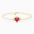 MLB834 - Heart Red Stone Chain Bracelet in 18K Gold - 21047110337-1.jpg