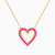 LIN1271 - Traced Heart Pink Stones Necklace in 18K Gold - 111406180102-1.jpg