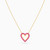 LIN1271 - Traced Heart Pink Stones Necklace in 18K Gold - 111406180102-4.jpg