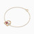 LDB772 - Arched Frame & Butterfly Red Stone Diamond Chain Bracelet in 18K Gold - BR106716-3.jpg