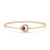 LDB769 - Heart Frame Red Stone Diamond Chain Bracelet in 18K Gold - SAB06408-1.jpg