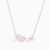 WN467 - (Love) Word Cubic Zirconia Necklace in Rose Gold Plating - NE100-3.jpg