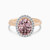 LDR3895 - Oval Peach Stone Diamond Ring in 18K Gold - SAR02444-1.jpg