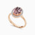 LDR3895 - Oval Peach Stone Diamond Ring in 18K Gold - SAR02444-3.jpg