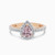 LDR3894 - Pear Peach Stone Diamond Ring in 18K Gold - SAR06492-1.jpg
